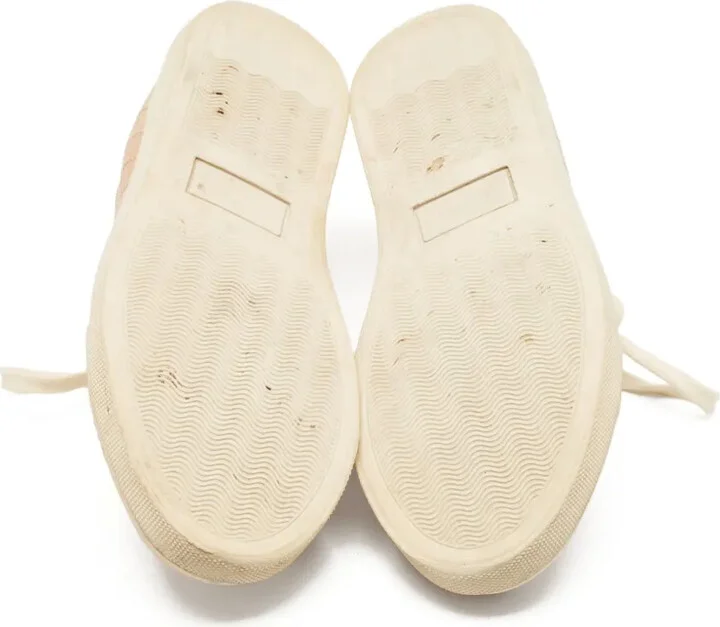 Pre-Owned Quilted Satin Sneakers - Image 5