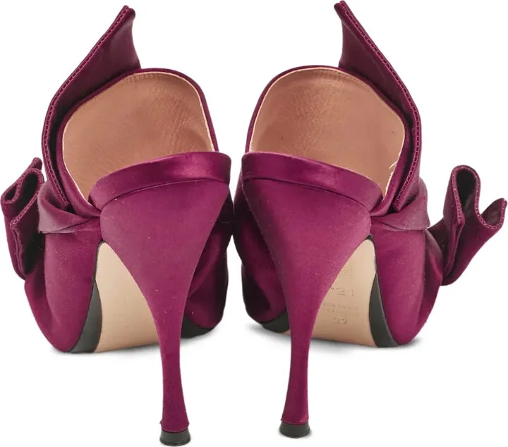 pre-owned Raso Knot satin bow-detail mules - Image 4