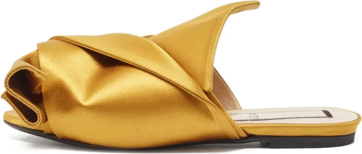 pre-owned Raso knotted satin sandals