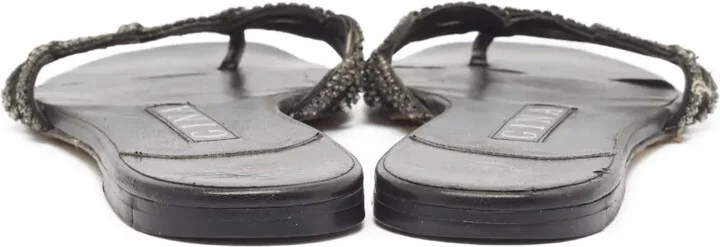Pre-Owned Rhinestone-Embellished Flat Sandals - Image 3