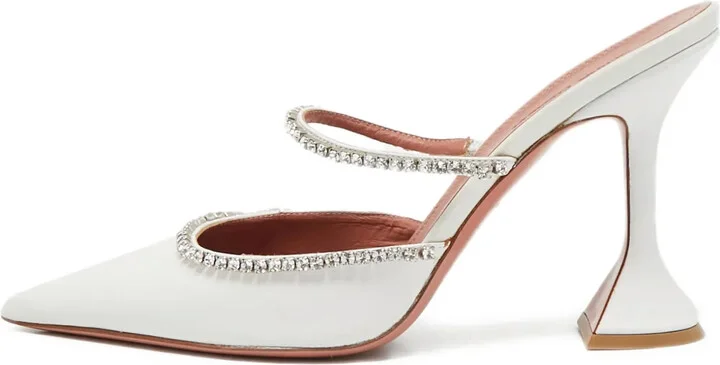 Pre-Owned rhinestone-embellished mules