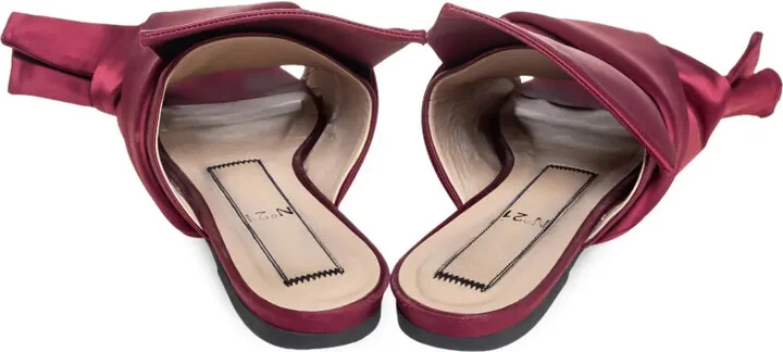 Pre-Owned Satin Bow-Detail Sandals - Image 2