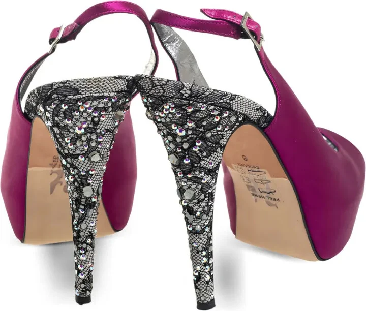 Pre-Owned Satin Slingback Sandals - Image 4