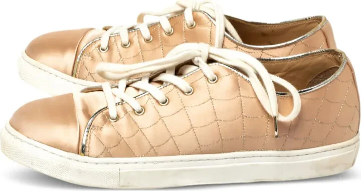 Pre-owned satin sneakers - Image 2