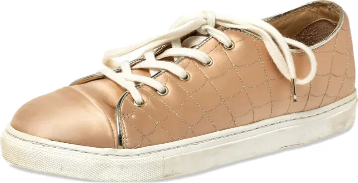 Pre-owned satin sneakers - Image 3
