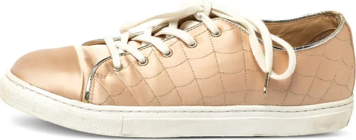 Pre-owned satin sneakers