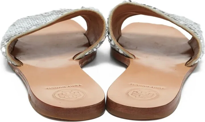 Pre-Owned Sequin-Embellished Flat Sandals - Image 5