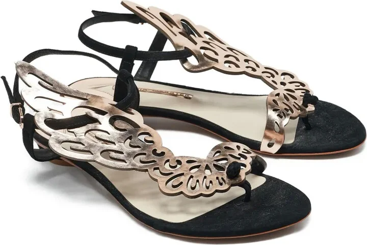 pre-owned Seraphina cut-out flat sandals - Image 2