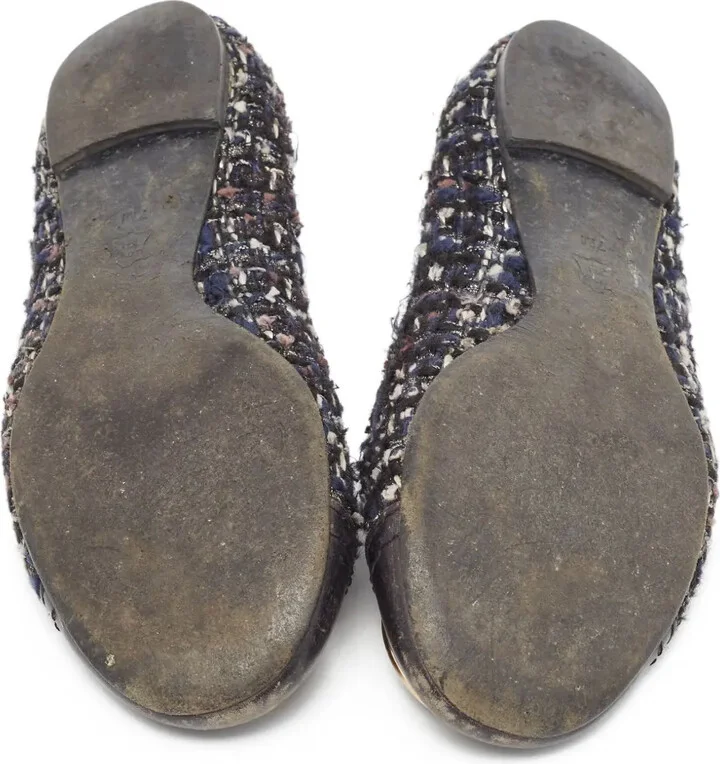 pre-owned Serena 2 tweed ballet flats - Image 4