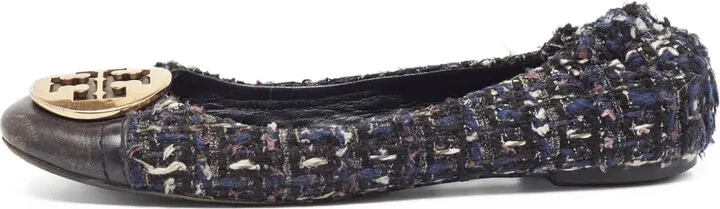 pre-owned Serena 2 tweed ballet flats