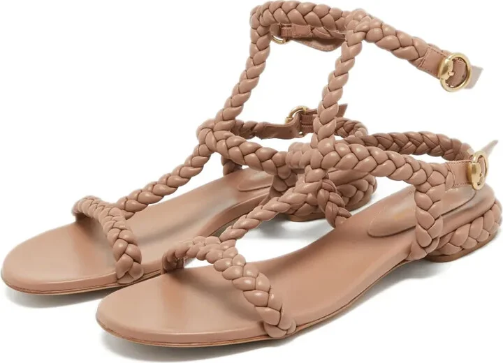 pre-owned Sorrento braided-strap flat sandals - Image 2