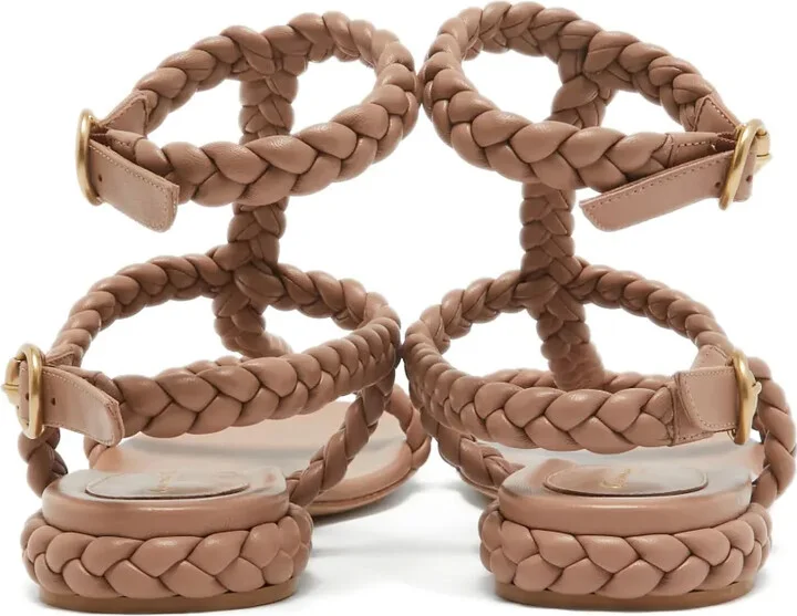 pre-owned Sorrento braided-strap flat sandals - Image 3