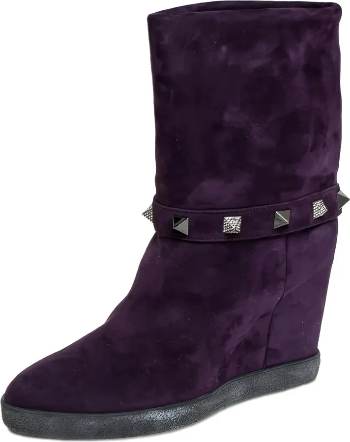 Pre-Owned Spike-Stud-Detail Boots - Image 2