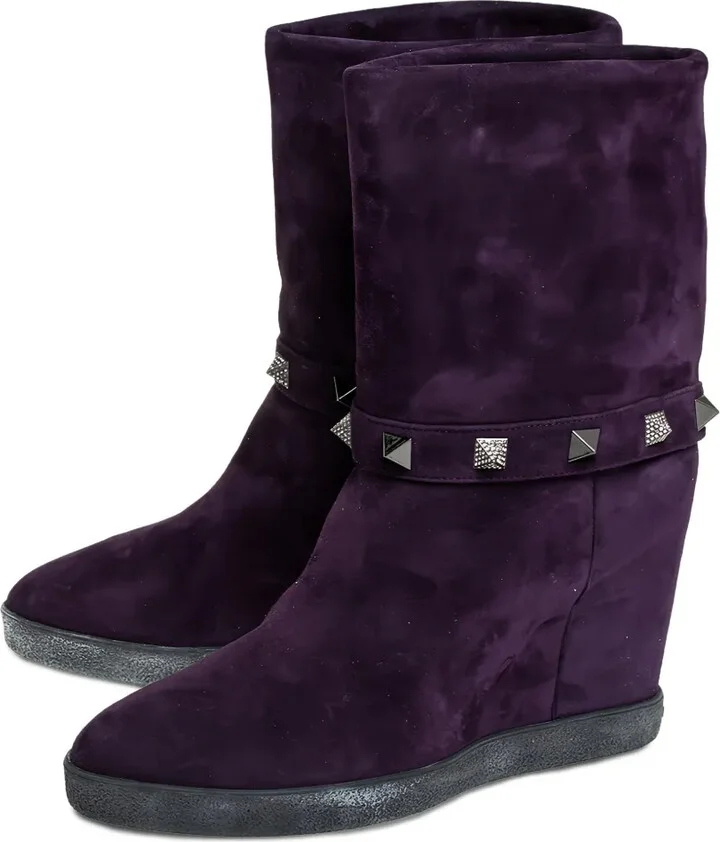Pre-Owned Spike-Stud-Detail Boots - Image 3