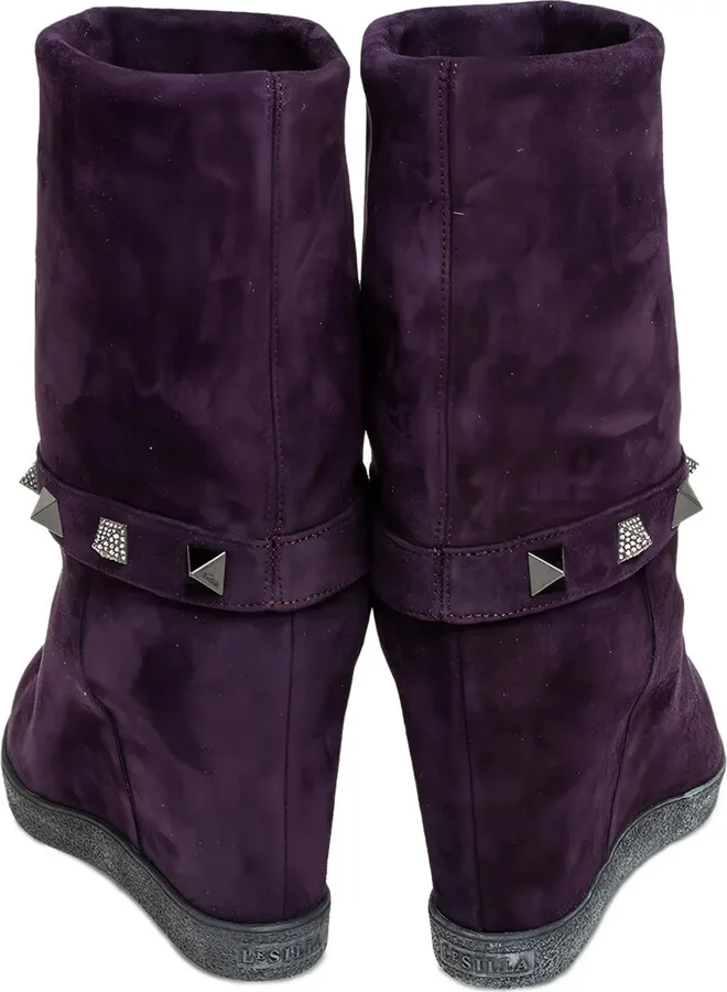 Pre-Owned Spike-Stud-Detail Boots - Image 4