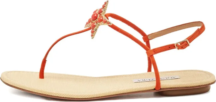 Pre-Owned Starfish Suede-Strap Sandals