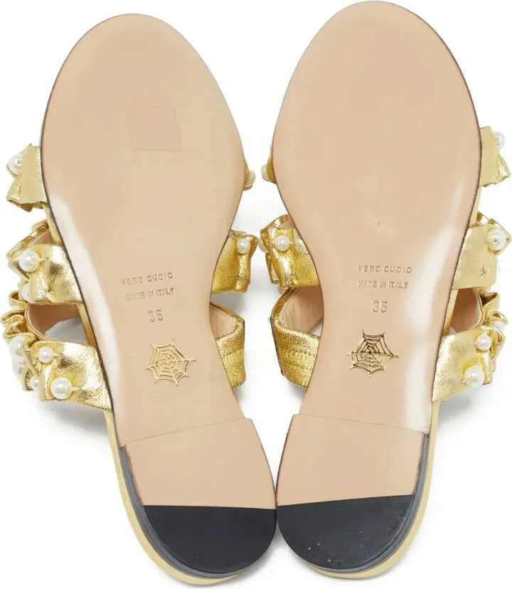 Pre-Owned Strappy Flat Sandals - Image 4