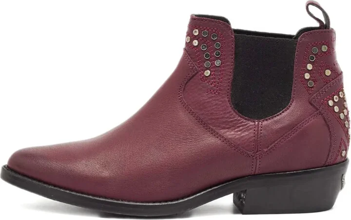Pre-Owned Studded Ankle Boots