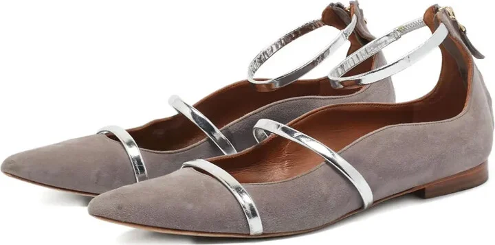 Pre-Owned Suede Ballet Flats - Image 2