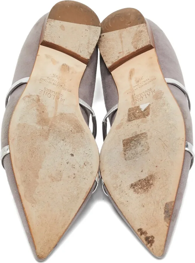 Pre-Owned Suede Ballet Flats - Image 5