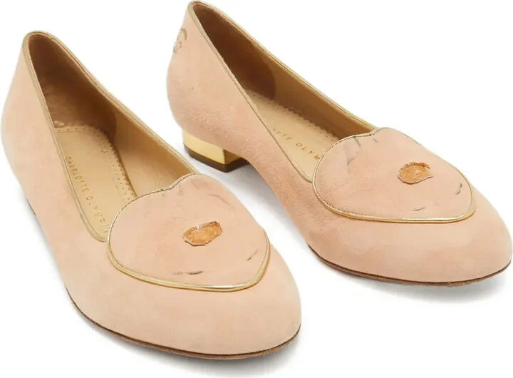 Pre-Owned Suede Flat Pumps - Image 3