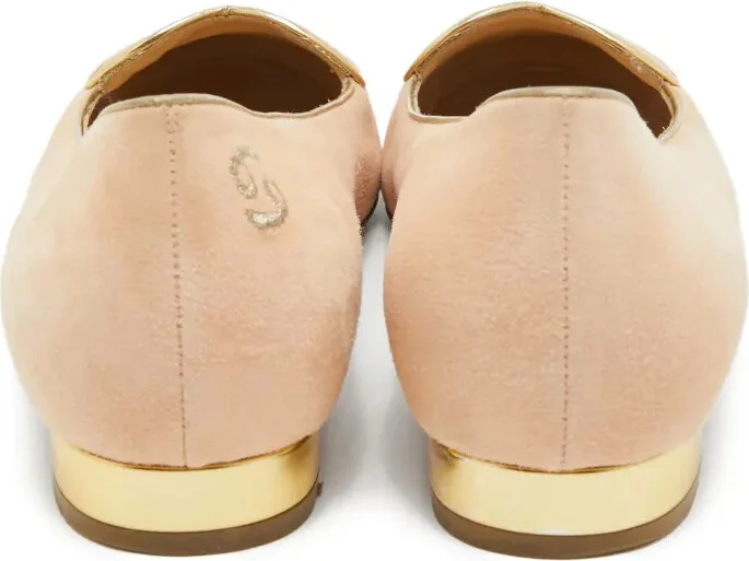 Pre-Owned Suede Flat Pumps - Image 4
