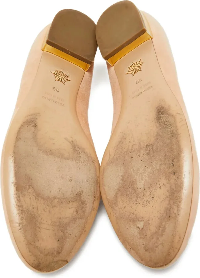 Pre-Owned Suede Flat Pumps - Image 5
