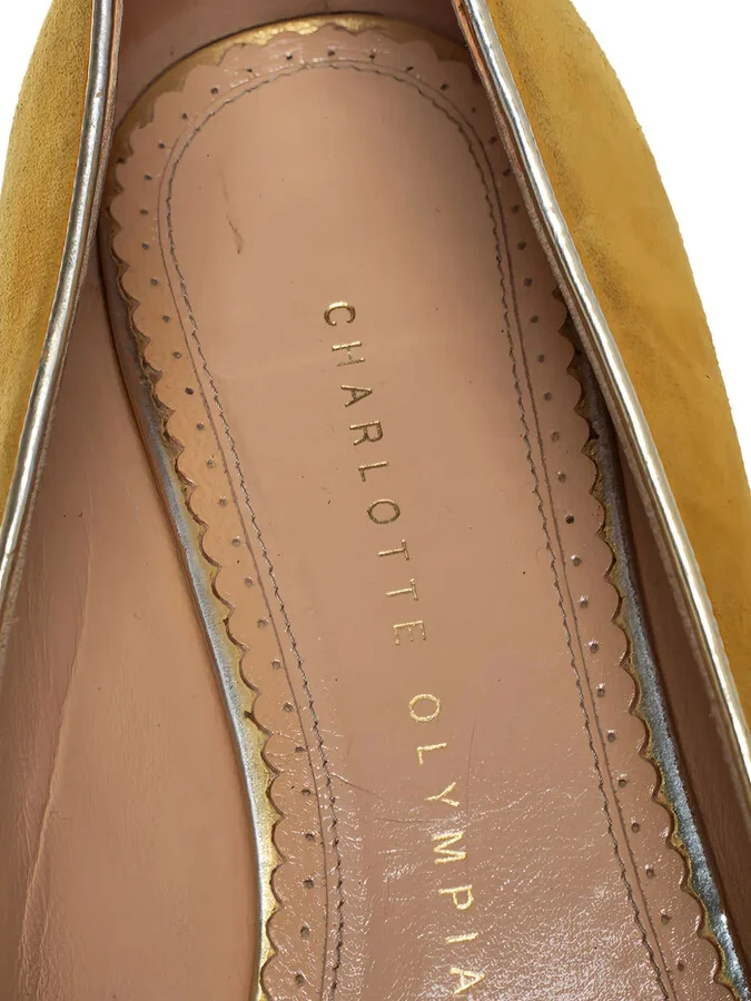 Pre-Owned Suede Flat Pumps - Image 5