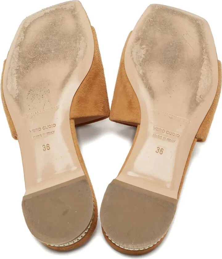 Pre-owned suede sandals - Image 4