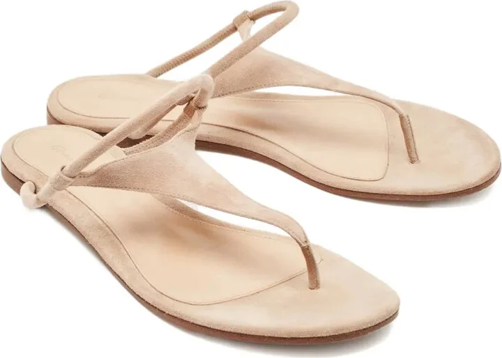 Pre-Owned Suede Thong Sandals - Image 3
