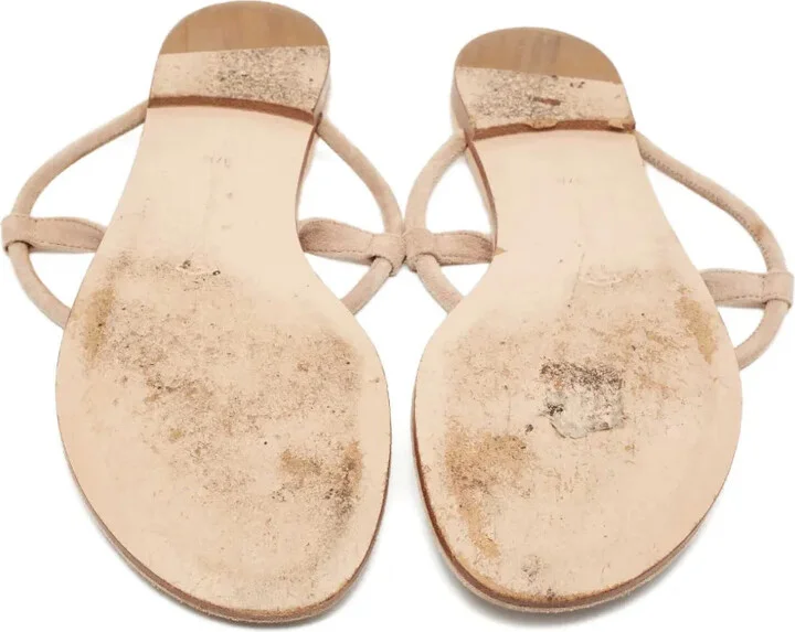Pre-Owned Suede Thong Sandals - Image 5