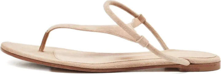 Pre-Owned Suede Thong Sandals
