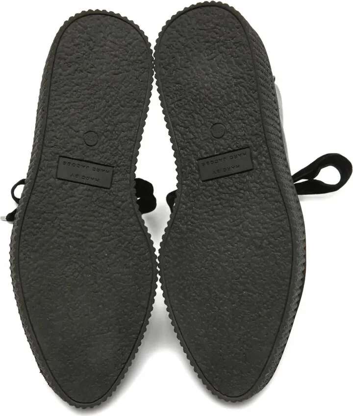 Pre-Owned Velvet-Lace Combat Boots - Image 3