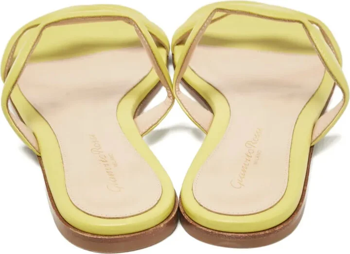 Pre-Owned Wavy-Strap Leather Sandals - Image 4