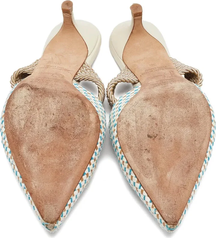 Pre-owned woven strap mules - Image 5