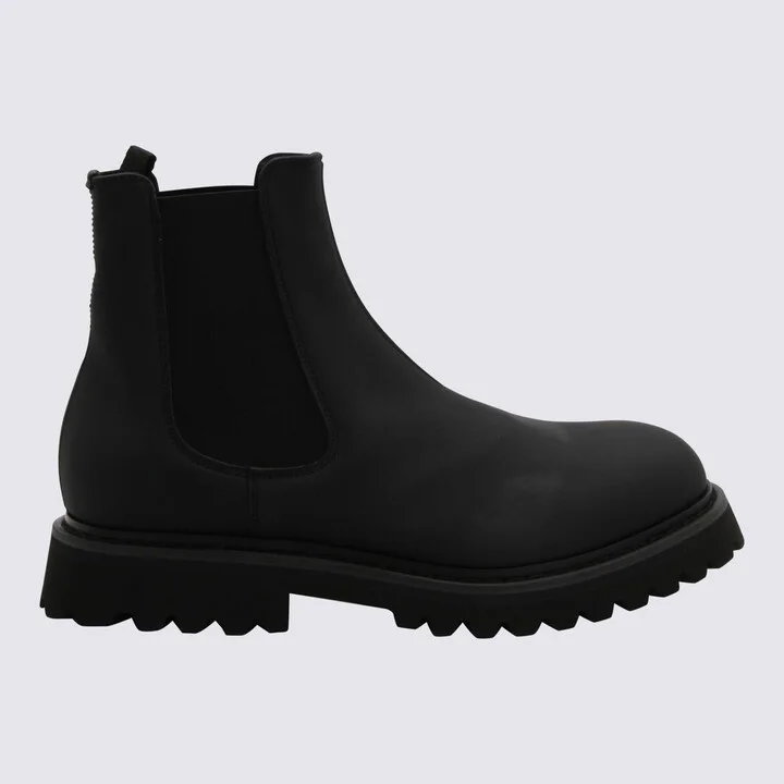 Premiata Black Leather Beatle Boots