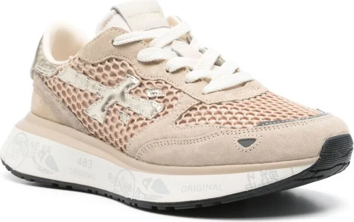 Premiata 'Lauryn' Brown Leather Blend Sneakers - Image 2