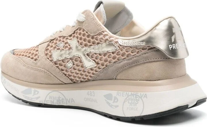 Premiata 'Lauryn' Brown Leather Blend Sneakers - Image 3