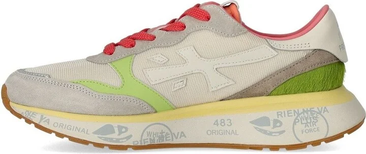 Premiata 'Lauryn' Multicolor Leather Blend Sneakers - Image 3