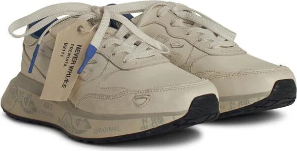 Premiata 'Lauryn' White Leather Sneakers - Image 2