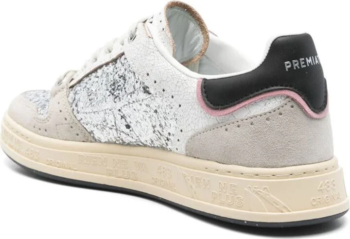 Premiata Light Grey Leather Sneakers - Image 2