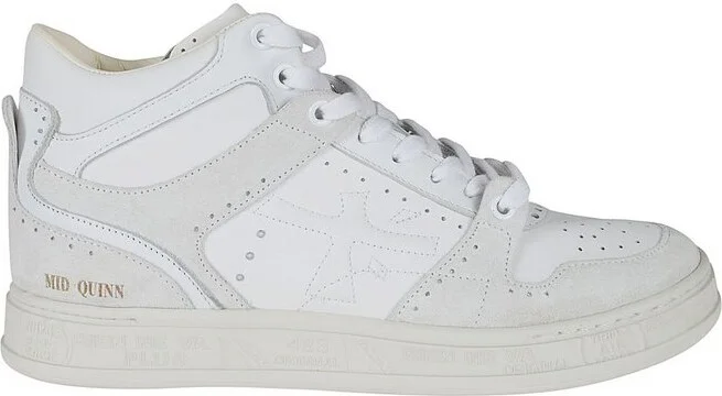 Premiata Mid QuinnD Logo Embroidered Sneakers