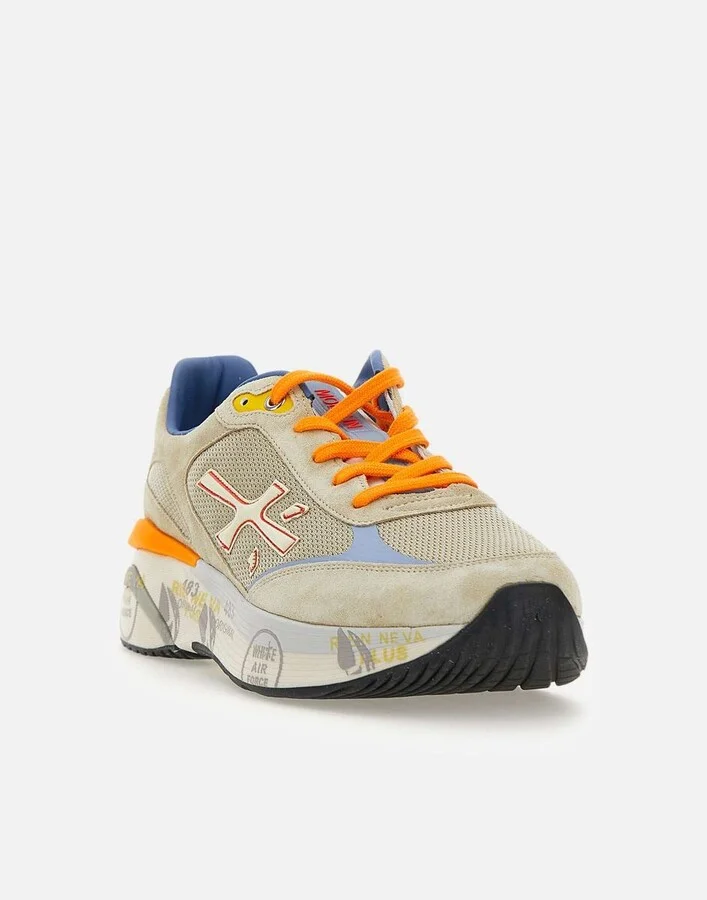 Premiata 'Moerun' Grey Leather Sneakers - Image 6