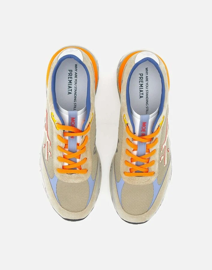 Premiata 'Moerun' Grey Leather Sneakers - Image 10
