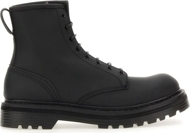 Premiata Round Toe Lace-Up Ankle Boots
