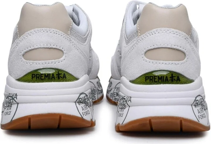Premiata White Suede Blend Mazed Sneakers - Image 4