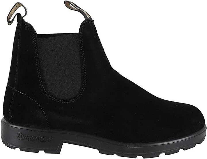 Premium Suede Ankle Boots With Logoed Tongues