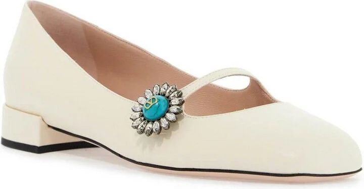 Preshoes Embellished Square Toe Ballet Flats - Image 2