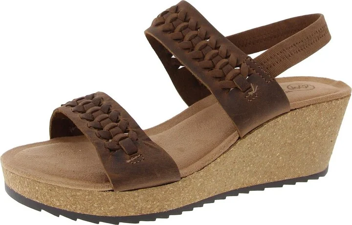 Pretreat Womens Faux Suede Cushioned Footbed Slingback Sandals