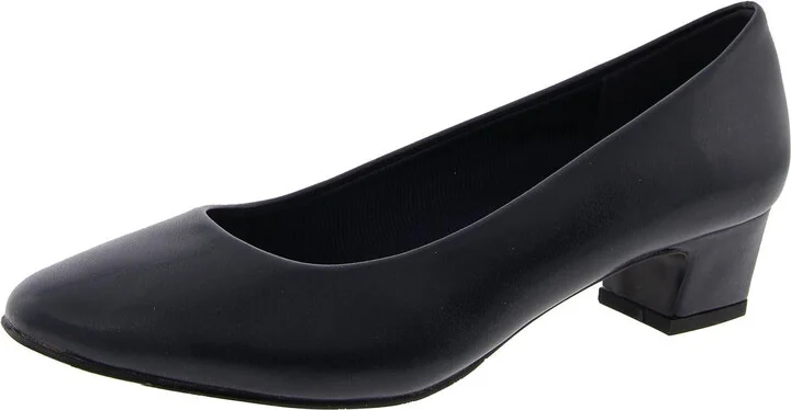 PRIM Womens Cushioned Footbed Faux Leather Block Heels